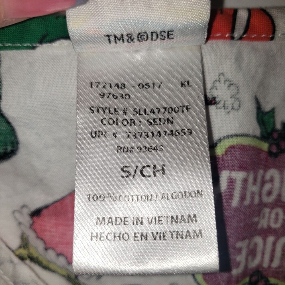 Dr Seuss Grinch Christmas Short Sleeve V Neck Scrub Top Womens Size Small - Picture 4 of 6